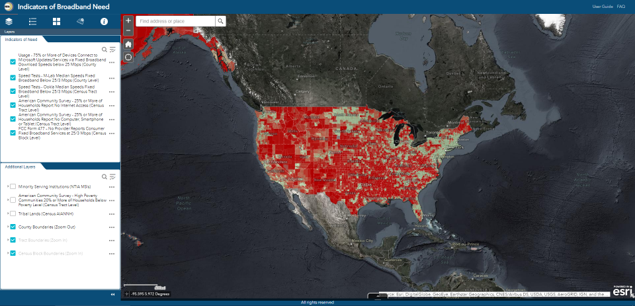 Broadband Now Coverage Map Data & Mapping | Broadbandusa